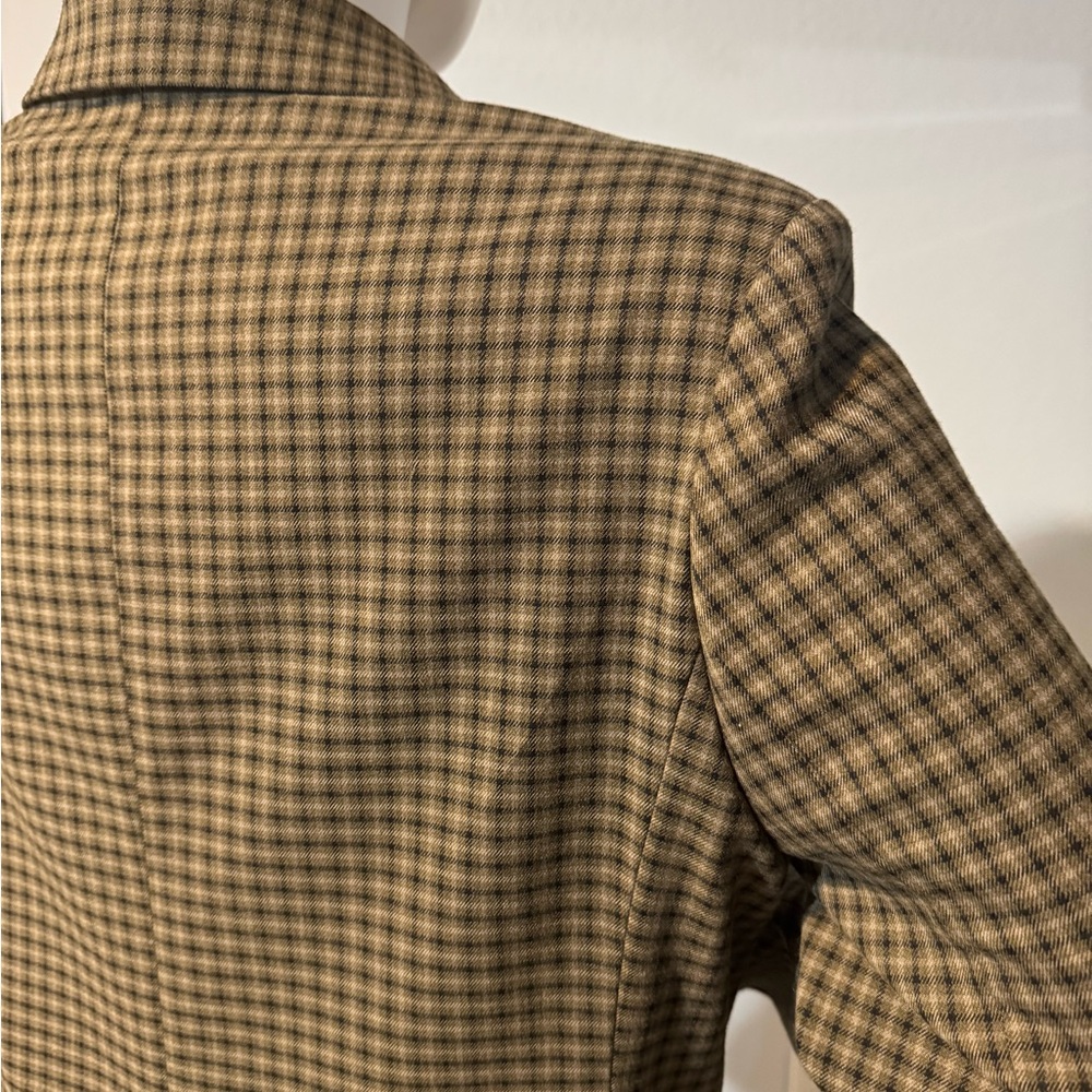 OAK + FORT Brown Plaid Blazer - Picture 5 of 8